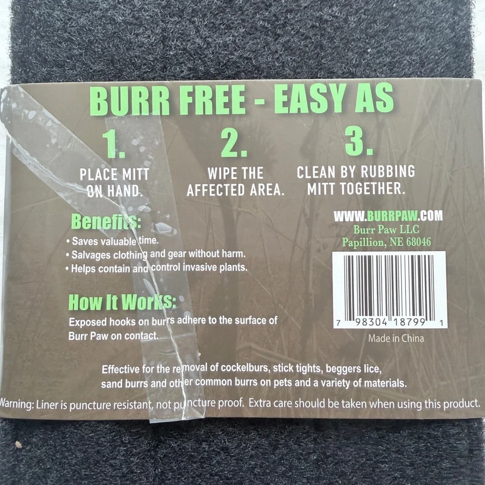 Burr Removal Tool for Dogs, Clothes, Horses & Hunting Gear Removing Sticky Burrs
